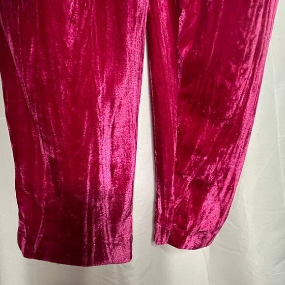 A New Day Pink Velet Jumpsuit with Bell Long Sleeve -Medium - Picture 7 of 9